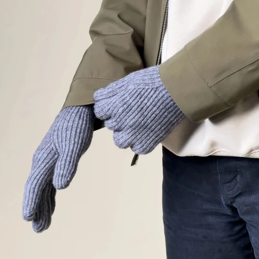 Fonott telefonhasználathoz kivágott ujjú kesztyű - szürke - 3