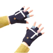 Női/gyerek téli telefon kesztyű - fekete