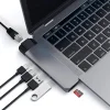  Satechi Alumínium Type-C PRO Hub (HDMI 4K, Átmenő töltés, 1x USB3.0, 1x SD, Ethernet) - Űrszürke - 5