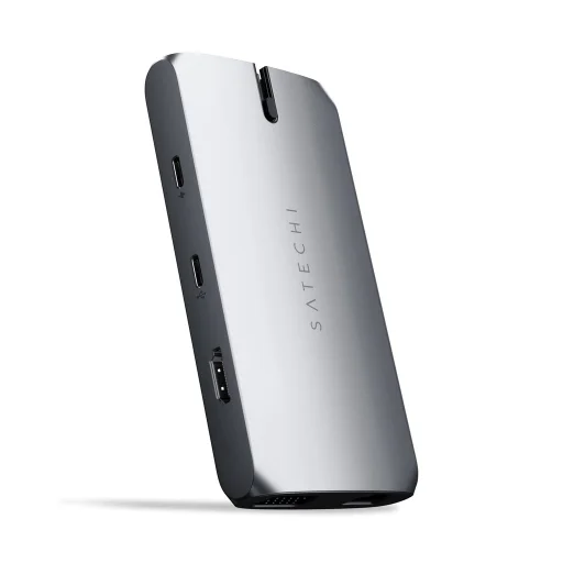 Satechi USB-C mindenhova alkalmazható többportos adapter (1xUSB-C PD töltés, 1x G Ethernet, 1x 4K HDMI, 1x VGA, 1x USB-A, 1x USB-C, micro/SD) - Űrszürke - 2
