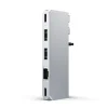 Satechi Alumínium Pro Hub Mini (1xUSB4 96W akár 6K 60Hz kijelző kimenet, 2xUSB-A 3.0, 1xEthernet, 1xUSB-C, 1xAudio) - Ezüst thumbnail