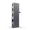 Satechi Alumínium Pro Hub Mini (1xUSB4 96W legfeljebb 6K 60Hz kijelző kimenet, 2x USB-A 3.0, 1x Ethernet, 1x USB-C, 1x Audio) - Űrszürke thumbnail