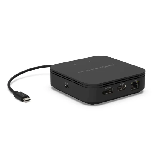 Belkin CONNECT Thunderbolt 3 Core displayport/HDMI 60wPD dokkoló Mac és Windows rendszerekhez beépített Thunderbolt kábellel - Fekete - 1