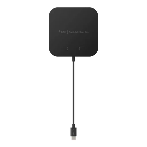 Belkin CONNECT Thunderbolt 3 Core displayport/HDMI 60wPD dokkoló Mac és Windows rendszerekhez beépített Thunderbolt kábellel - Fekete - 3