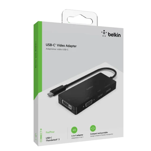Belkin USB-C Videó Adapter (HDMI, VGA, DVI, DISPLAYPORT) - Fekete - 4