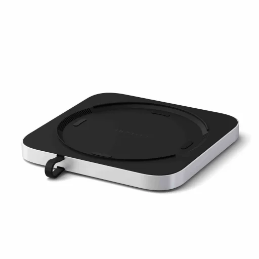 Satechi Állvány és Hub Mac Mini / Studio-hoz (1x USB-C 3.2, 1x USB-A 3.2, 2x USB-A 3.0, 3.5 mm audio, 1x Micro/SD, 1x NVMe/M.2 SATA SSD ház meghajtó nélkül) - Ezüst - 2