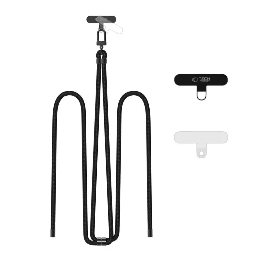 TECH-PROTECT C7S ROPE mobiltelefon nyakpánt FEKETE/FEKETE - 1