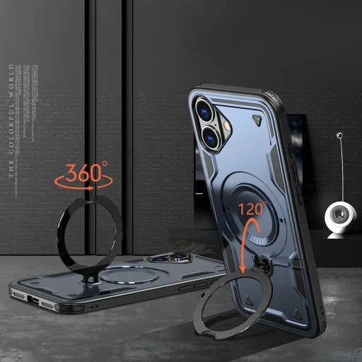 Hybrid Armor Trendy tok MagSafe kompatibilitással iPhone 16 Plus - Kék - 3