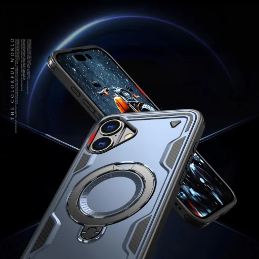 Hybrid Armor Trendy tok MagSafe kompatibilitással iPhone 16 Plus - Kék - 6