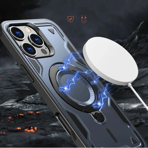 Hybrid Armor Trendy tok MagSafe támogatással iPhone 16 Pro Max - Kék - 4