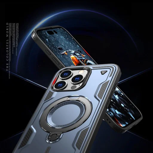 Hybrid Armor Trendy tok MagSafe támogatással iPhone 16 Pro Max - Kék - 6