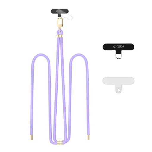 TECH-PROTECT C7S mobiltelefon nyakpánt LILA/ARANY - 1