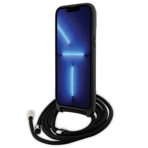 Karl Lagerfeld KLHCP14XSAKCPSK tok iPhone 14 Pro Max 6.7" - fekete Crossbody Saffiano Metal Pin Karl&Choupette tok - 4