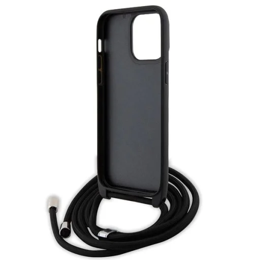 Karl Lagerfeld KLHCP14XSAKCPSK tok iPhone 14 Pro Max 6.7" - fekete Crossbody Saffiano Metal Pin Karl&Choupette tok - 6