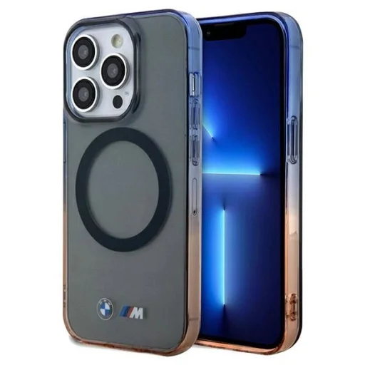  iPhone 15 Pro Max szürke BMW Gradient Bumper MagSafe tok - 1