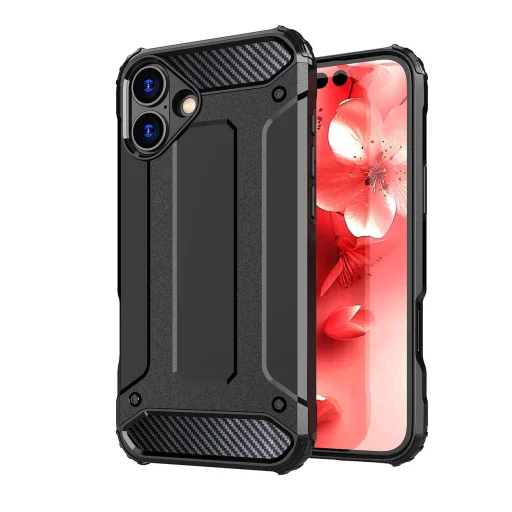 Hybrid Armor iPhone 16 Plus tok - Fekete - 2