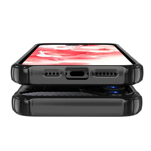 Hybrid Armor iPhone 16 Plus tok - Fekete - 9