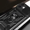 Hybrid Armor Camshield iPhone 16 Plus tok kameravédelemmel és állvánnyal - Fekete tok thumbnail