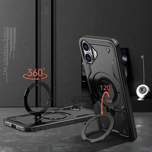 Hybrid Armor Trendy tok MagSafe kompatibilitással iPhone 16 Plus - Fekete - 3