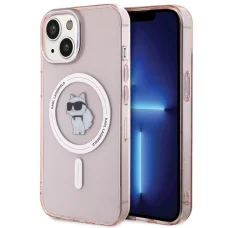  iPhone 15 Rózsaszín Karl Lagerfeld IML Choupette MagSafe tok