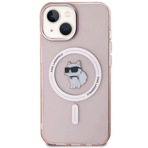  iPhone 15 Rózsaszín Karl Lagerfeld IML Choupette MagSafe tok - 3