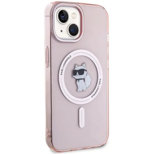  iPhone 15 Rózsaszín Karl Lagerfeld IML Choupette MagSafe tok - 4
