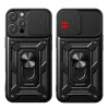 Hibrid Páncél Camshield iPhone 16 Pro Max Páncéltok Kameravédővel és Állvánnyal - Fekete tok thumbnail