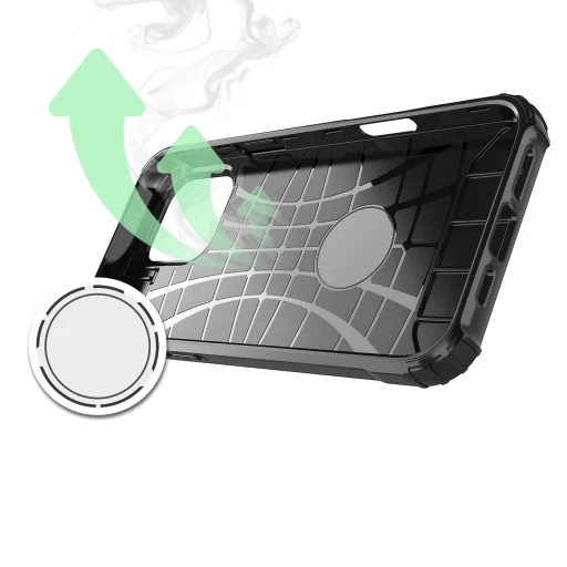 Hibrid Páncél iPhone 16 Pro Max tok - fekete - 6