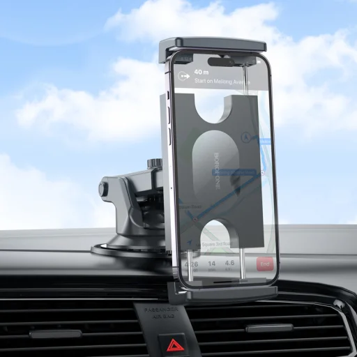 Borofone autós tartó BH100 Airy táblagéphez műszerfalra fekete - 7