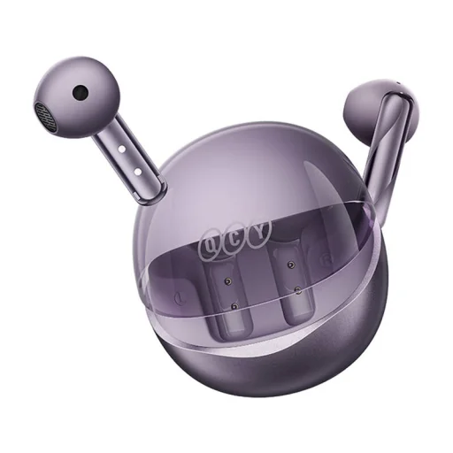 Fülhallgató TWS QCY AilyBuds Clear T32 (lila) - 2