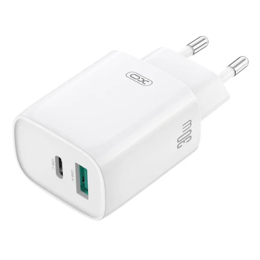 Fali töltő XO CE30, 30W, 1x USB-C, 1x USB-A - 3