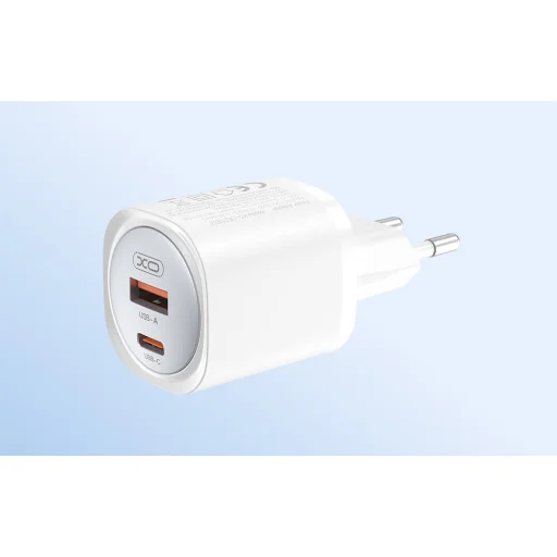 Fali töltő XO CE21, 30W, GaN, 1x USB-C, 1x USB-A - 6