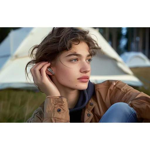 Fülhallgató TWS QCY AilyBuds Clear T32 (fekete) - 5