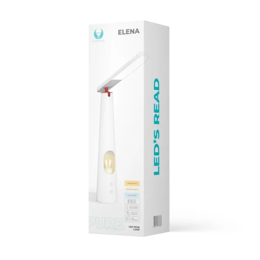 Asztali LED Lámpa 7.5W nyuszifényes PURE FLB-150 ELENA fehér Forever Light - 10