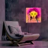 Neon ART LED POWER WOMAN sárga-lila FLA02 Forever Light thumbnail