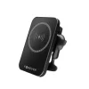 Forever autós telefontartó légbefúvóra MACH-100 mágneses vezeték nélküli töltéssel fekete 15W
