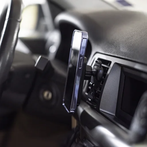 Forever autós telefontartó légbefúvóra MACH-100 mágneses vezeték nélküli töltéssel fekete 15W - 7