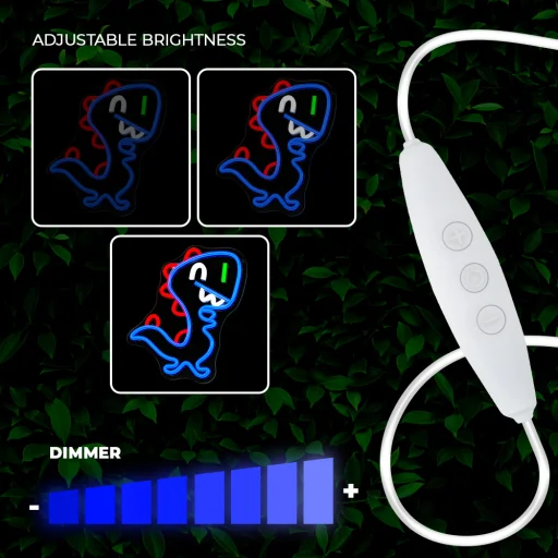 Neon PLEXI LED JURASSIC BABY DINO kék FLNJ01 Forever Light - 7