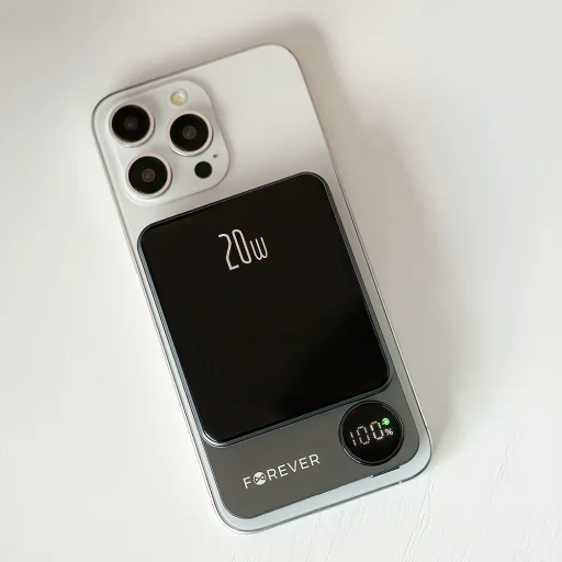 Forever vezeték nélküli powerbank MATB-200 20W PD 5000 mAh mágneses fekete - 6