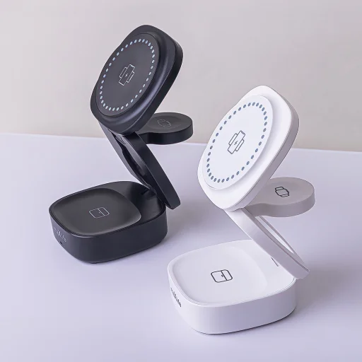 Maxlife MXWC-06 mágneses vezeték nélküli töltő 15W fehér 3 az 1-ben MagSafe - 10