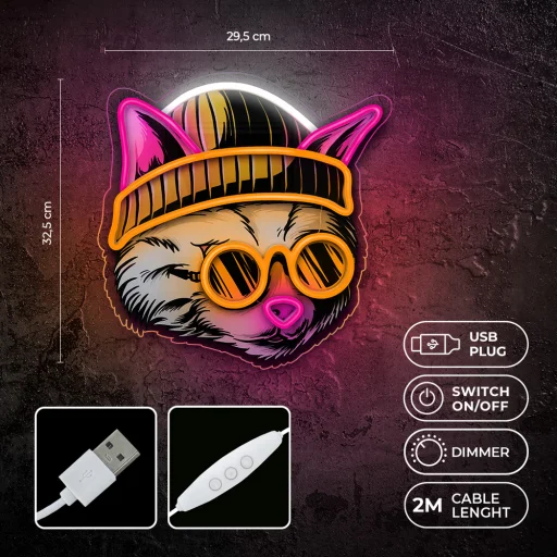 Neon ART LED MACSKA ÁLOM multicolor FLA04 Forever Light - 4