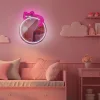 Neon TÜKÖR LED ALVÓ MACSKA fehér rózsaszín FMNE03 Forever Light, thumbnail