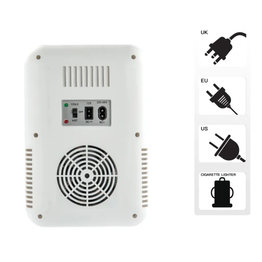 XO mini autós hűtőszekrény CZ015 fehér tükör LED-del - 2