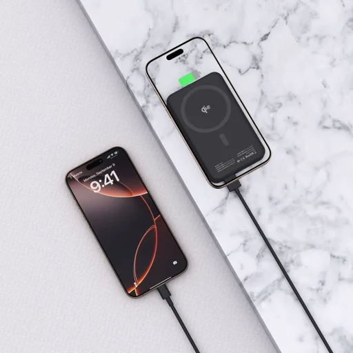 Tech-protect Pb24 Lifemag Qi2 Magsafe Powerbank 10000mah Fekete - 6