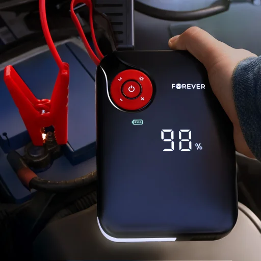 Forever jump starter 4 az 1-ben JS-400 7200mAh fekete-kék - 7