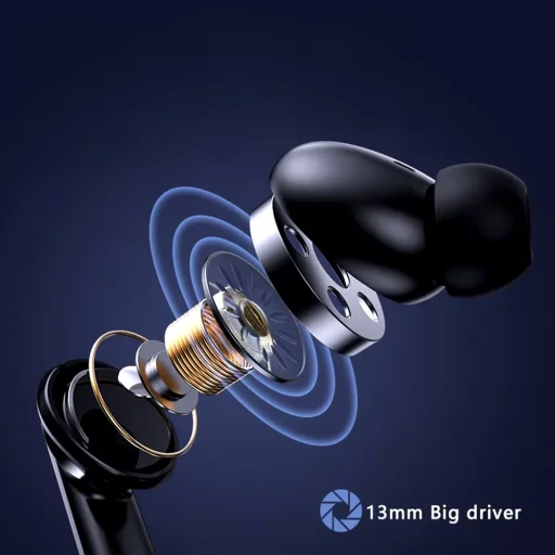 Blavec Bluetooth TWS Fülhallgató BW03 Infinity Pro ANC+ENC (BW03IP-B) fekete - 7