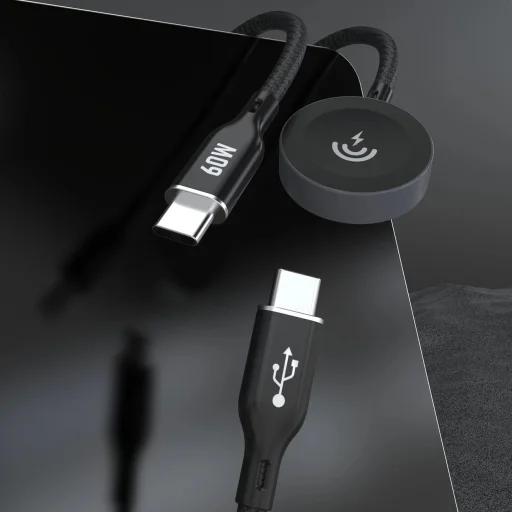 Dudao A12MaxC PD60W 2-az-1-ben Töltő Apple Watch / USB-C - Fekete - 2