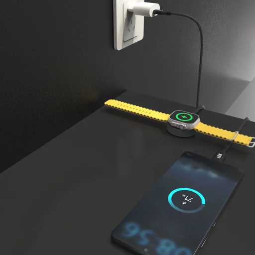 Dudao A12MaxC PD60W 2-az-1-ben Töltő Apple Watch / USB-C - Fekete - 5