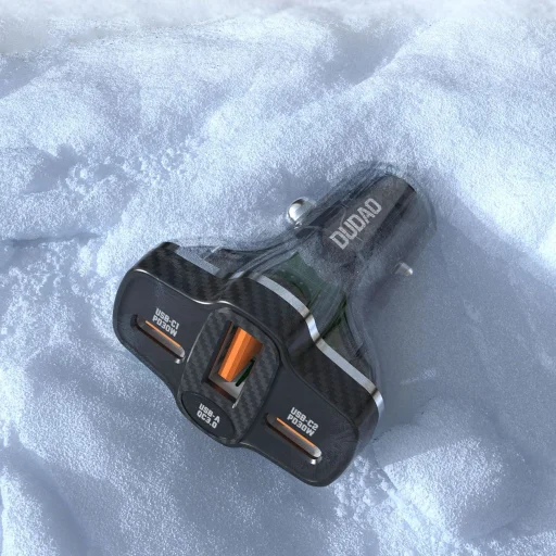 Dudao R78 78W autós töltő USB-C PD / 2xUSB-A QC - fekete tok - 9