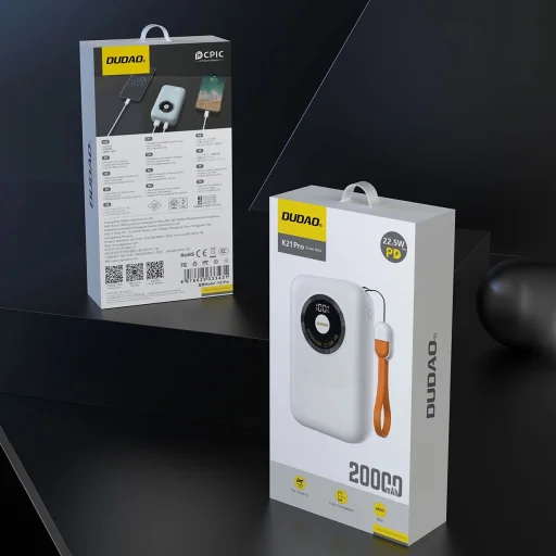 Dudao K21Pro Mini 20000mAh 22.5W powerbank - fehér - 6